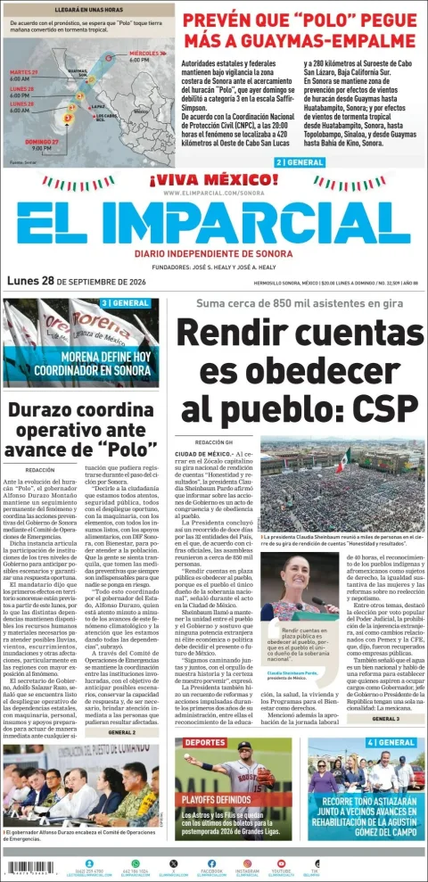 Portada de El Imparcial