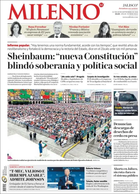 Portada de Milenio Jalisco