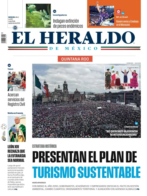 Portada de El Heraldo de Mexico - Quintana Roo