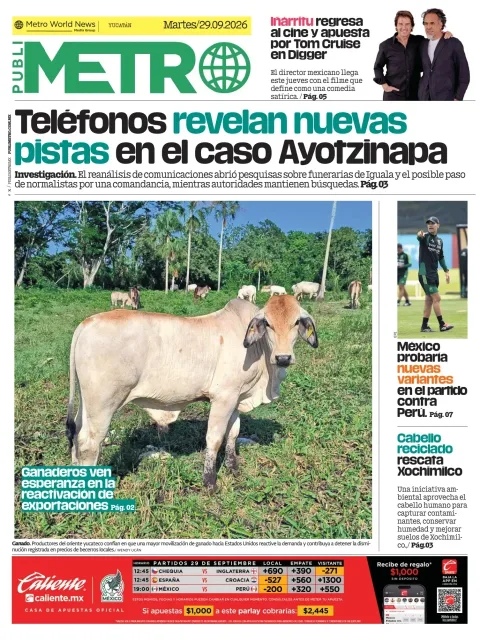Portada de Publimetro Merida