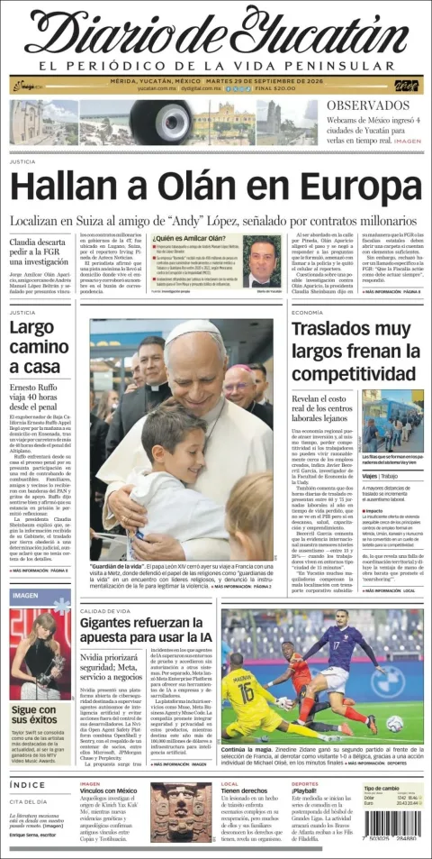 Portada de Diario de Yucatán