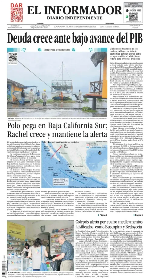 Portada de El Informador