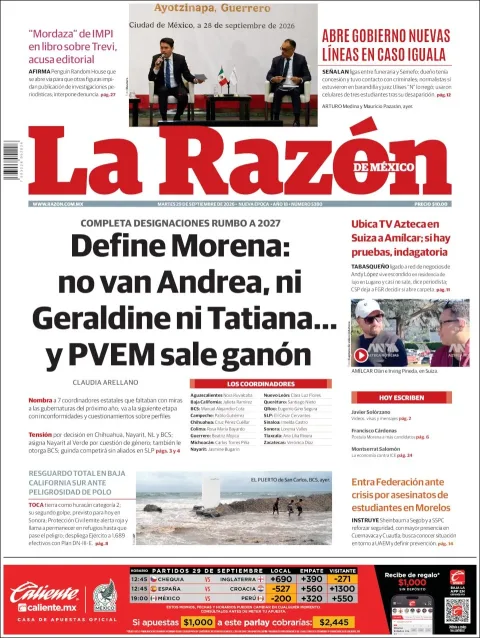 Portada de La Razon