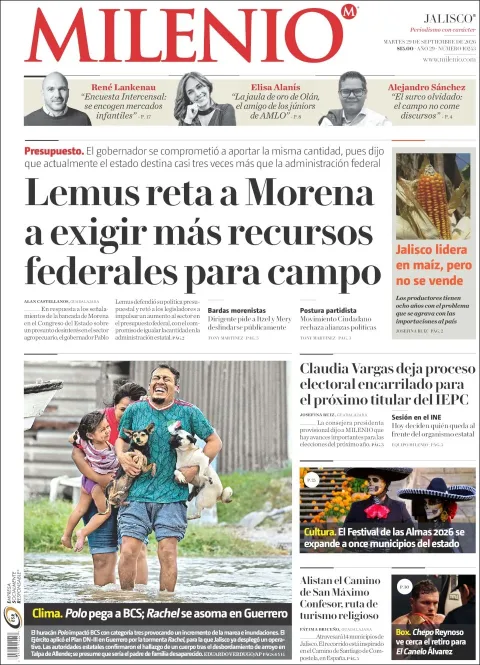Portada de Milenio Jalisco