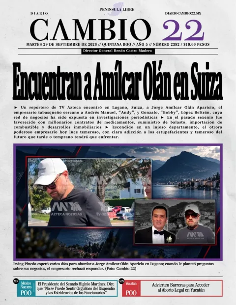 Portada de Diario Cambio 22 (contraportada)