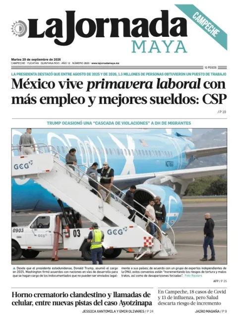 Portada de La Jornada Maya Campeche