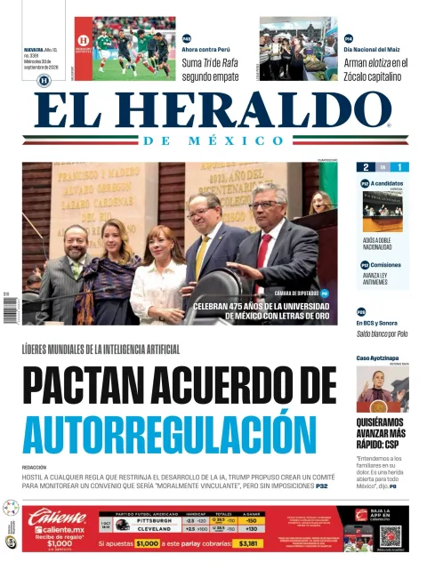 Portada de El Heraldo de Mexico