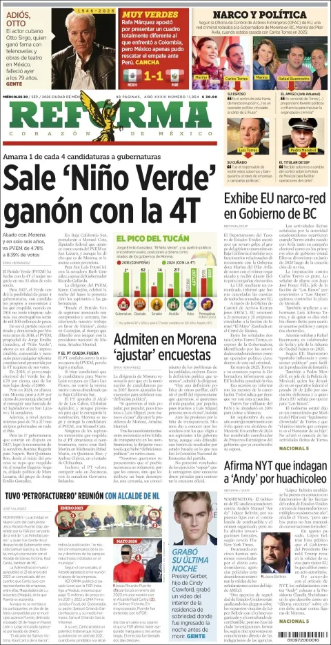 Portada de Reforma
