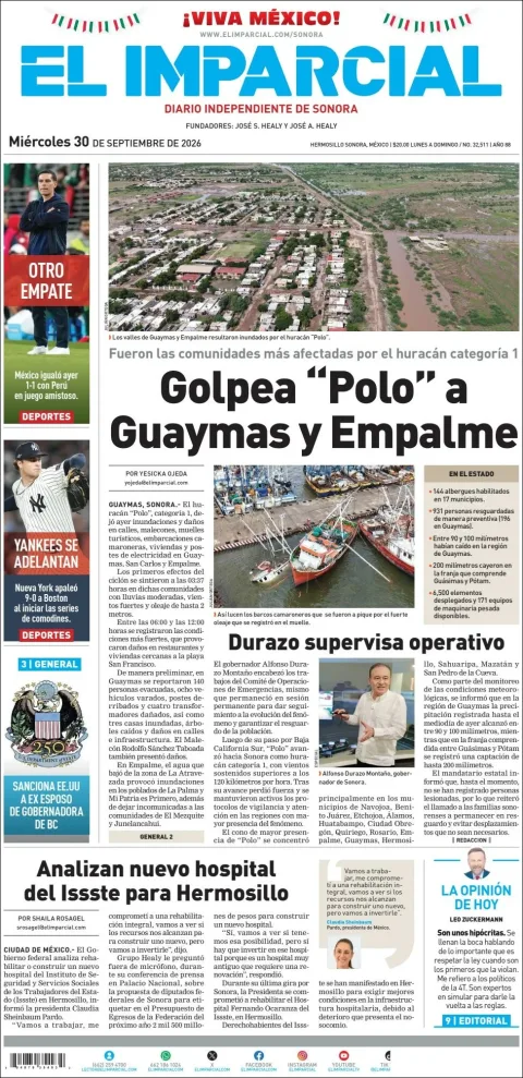 Portada de El Imparcial