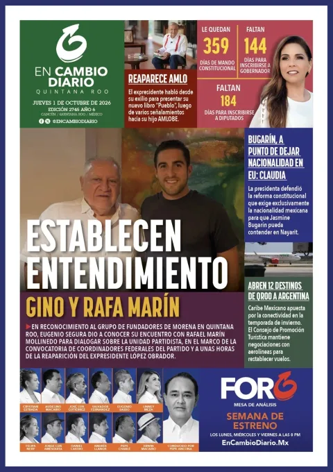 Portada de En Cambio - Quintana Roo (contraportada)