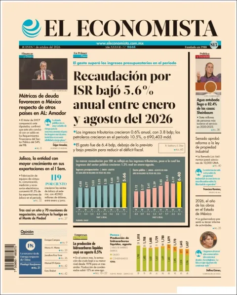 Portada de El Economista
