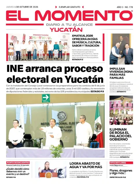 Portada de El Momento Yucatan