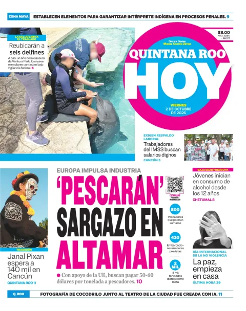 Portada de Quintana Roo Hoy (portada)
