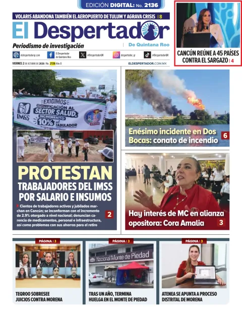 Portada de El Despertador de Quintana Roo