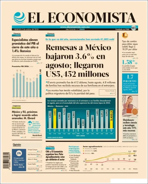 Portada de El Economista
