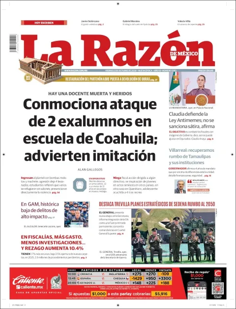 Portada de La Razon