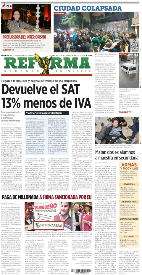 Portada de Reforma