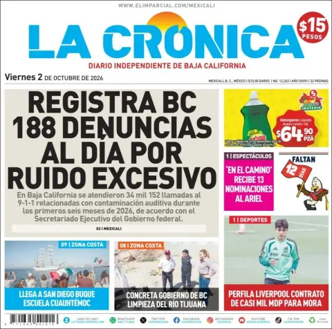 Portada de La Cronica