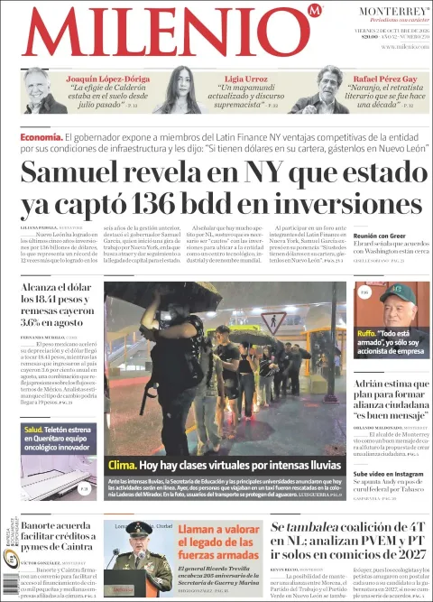 Portada de Milenio