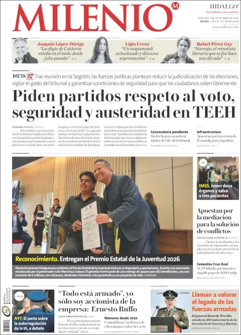 Portada de Milenio Hidalgo