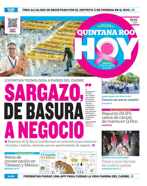 Portada de Quintana Roo Hoy (portada)