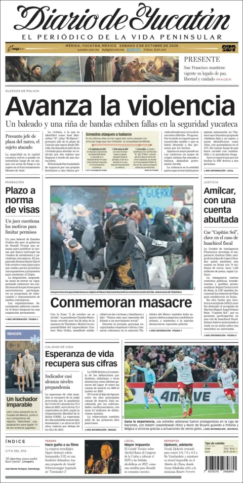 Portada de Diario de Yucatán