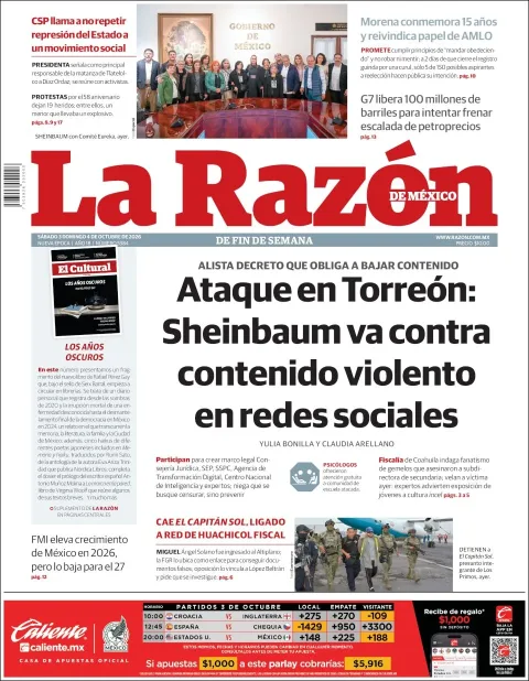 Portada de La Razon