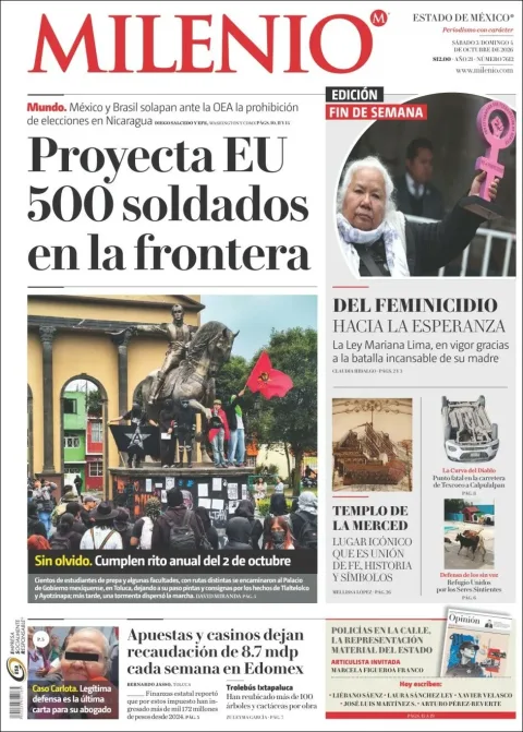 Portada de Milenio Edo de Mexico