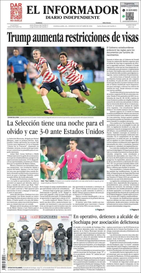 Portada de El Informador