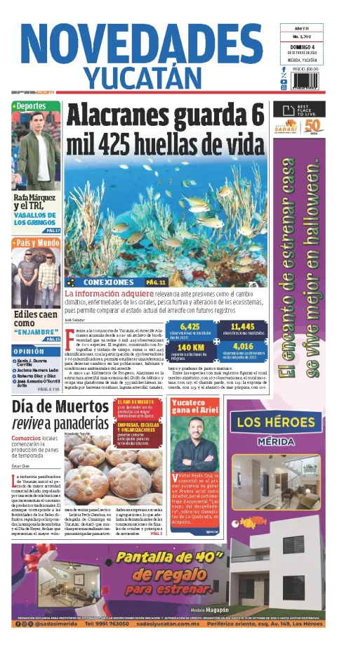 Portada de Novedades Yucatan