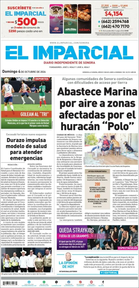 Portada de El Imparcial