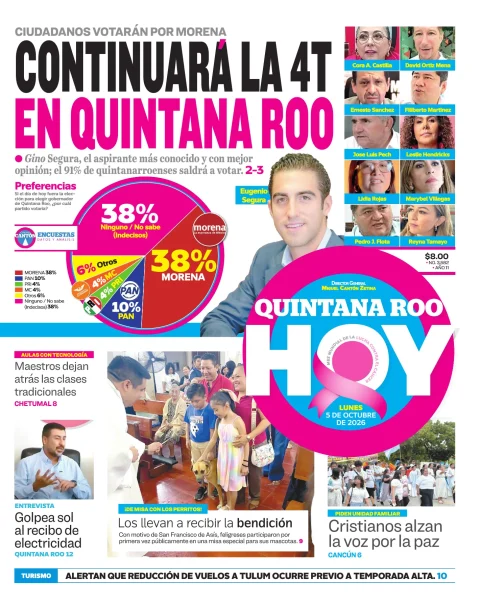 Portada de Quintana Roo Hoy (portada)