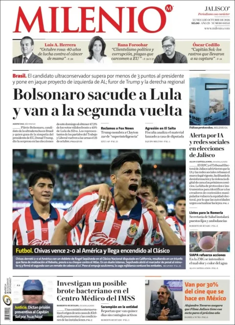 Portada de Milenio Jalisco