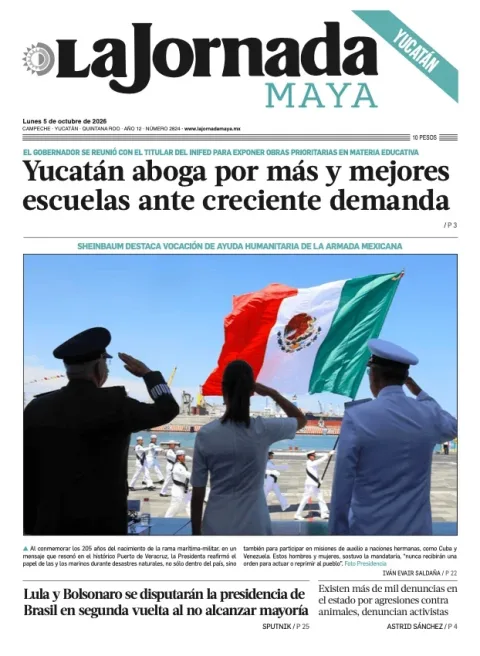 Portada de La Jornada Maya Yucatán