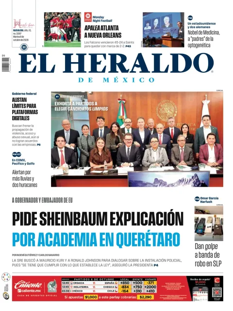 Portada de El Heraldo de Mexico