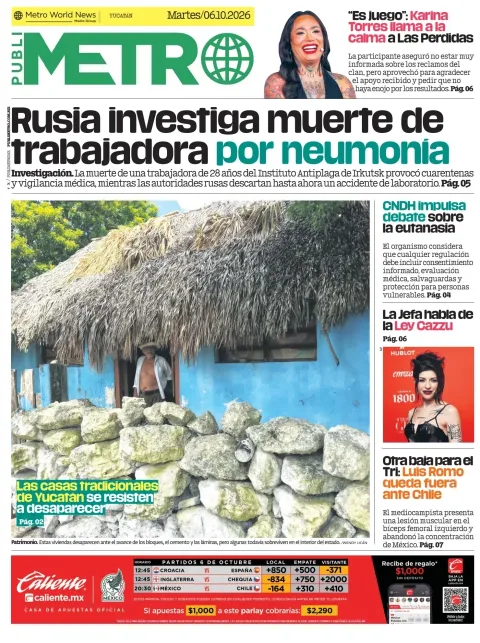 Portada de Publimetro Merida