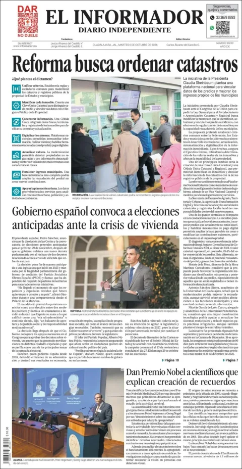 Portada de El Informador