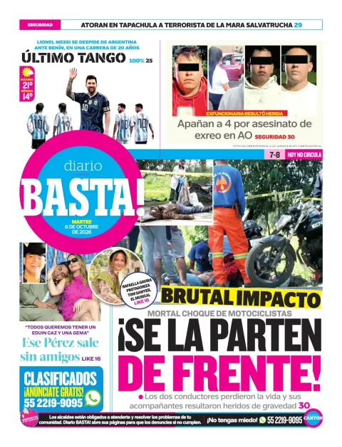 Portada de Basta! (contraportada)