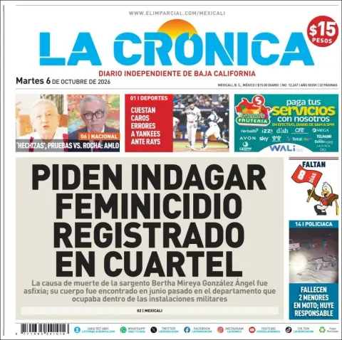 Portada de La Cronica
