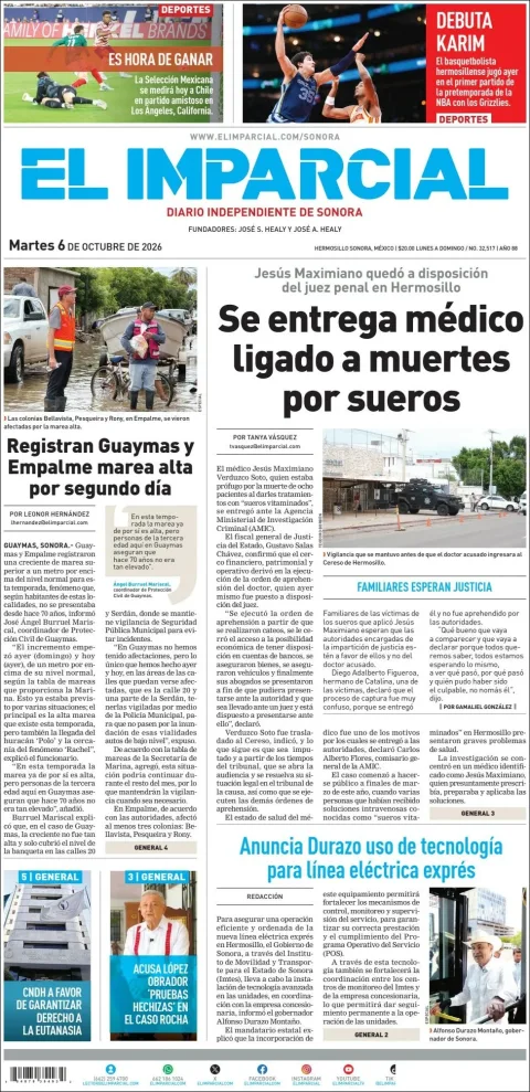 Portada de El Imparcial