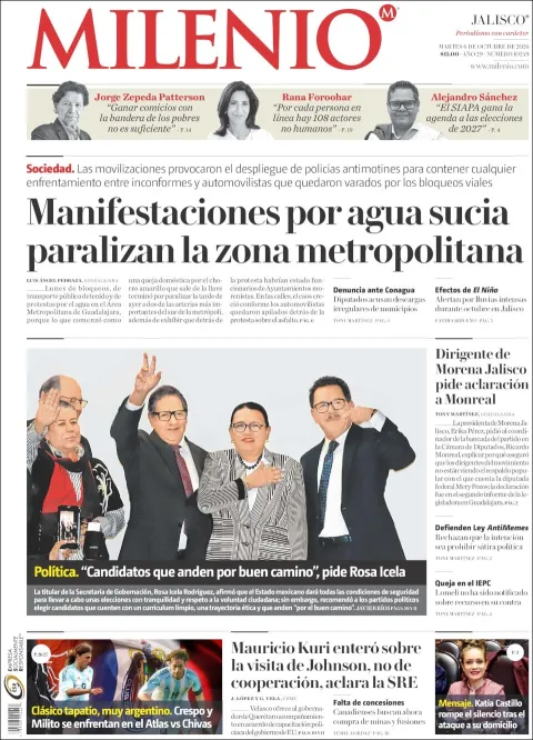Portada de Milenio Jalisco
