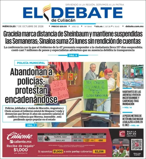 Portada de El Debate de Culiacan