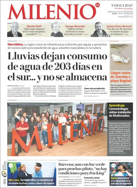 Portada de Milenio Tamaulipas