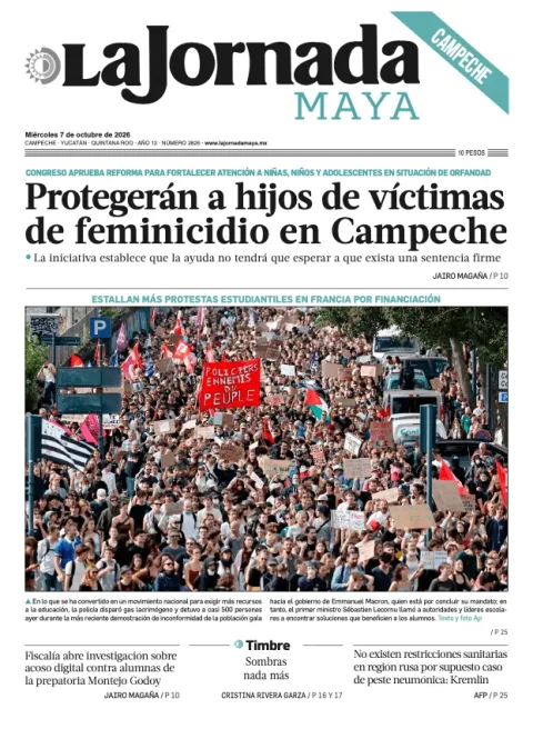 Portada de La Jornada Maya Campeche