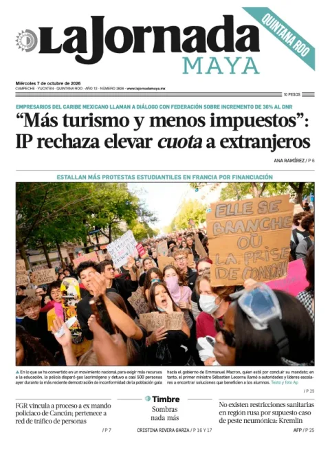 Portada de La Jornada Maya Quintana Roo