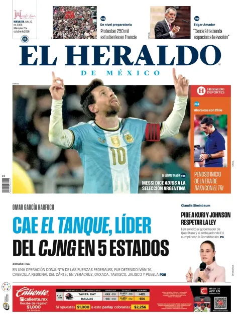 Portada de El Heraldo de Mexico