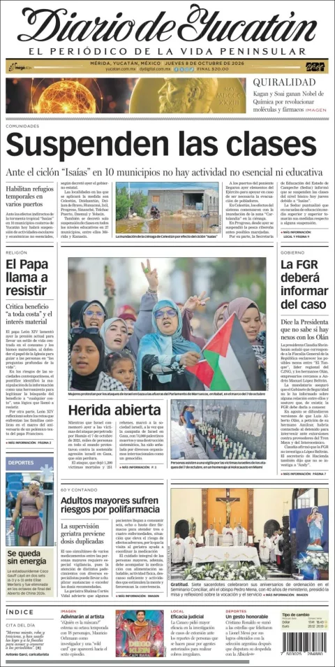 Portada de Diario de Yucatán