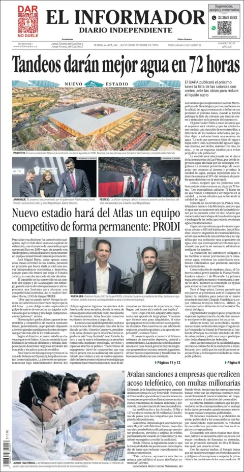 Portada de El Informador