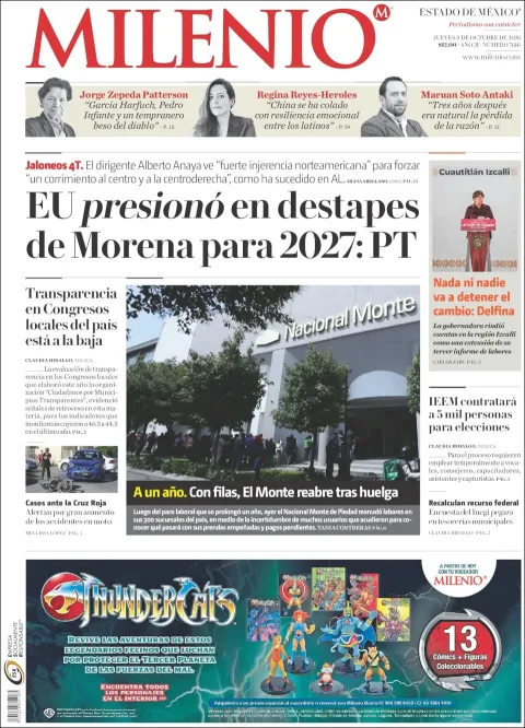Portada de Milenio Edo de Mexico