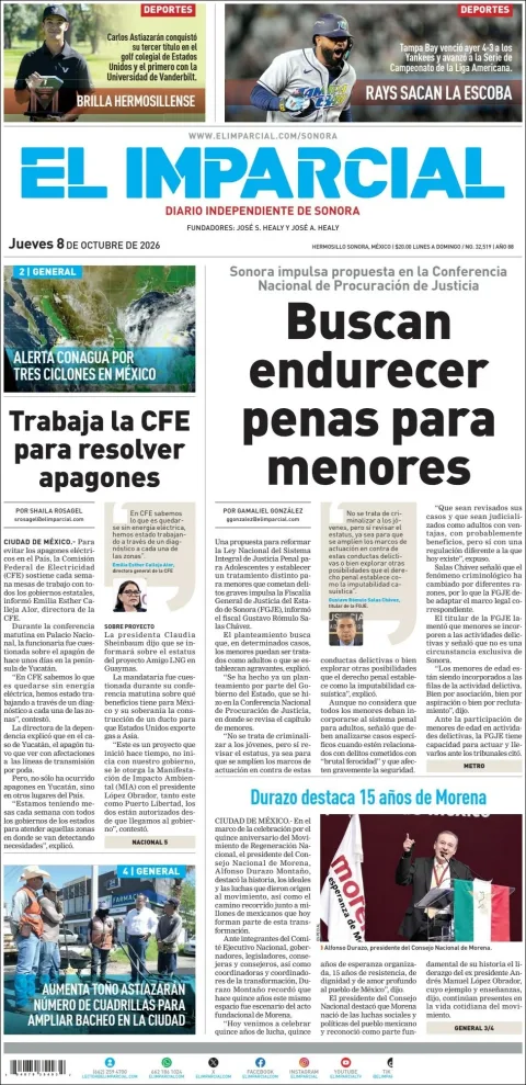 Portada de El Imparcial